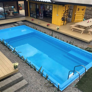 Casa familiar Patio trasero Jardín Tamaño grande jacuzzi Jet Swim Pool Shell Prefabricado Fibra de vidrio Piscinas enterradas Natación al aire libre