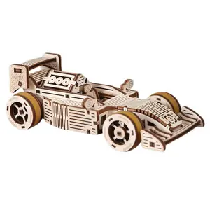 Low-cos teducational mainan 3d puzzle kayu F1 jigsaw balap untuk dewasa Diy hadiah mainan anak-anak