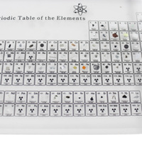 Perioden system mit echten Elementen in der Acryl-Perioden system anzeige mit Elementen Lehrmittel Schüler Lehrer Geschenk Handwerk