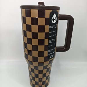 32oz & 40oz Large Capacity Car Tumbler With Handle Leakproof Sealed Lid Vacuum <b>Insulated</b> <b>Mug</b> - Product Image 3