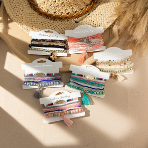 Wholesale Crystal Multi Layers Jewelry Colors <b>Beads</b> <b>Bracelet</b> Women Elastic Rope Handmade Glass <b>Beads</b> <b>Bracelet</b> - Product Image 2