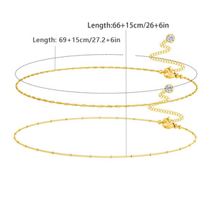 Cinturón de cintura chapado en oro de 18 quilates ajustable <span class=keywords><strong>Sexy</strong></span> Bikini playa cuerpo cadenas cubano capas de acero inoxidable joyería impermeable de moda - Product Image 6