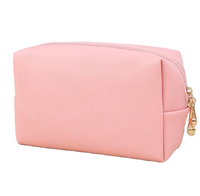 Trousse de maquillage en cuir à logo personnalisé sac de voyage à roulettes pochette de maquillage à fermeture éclair mini pochette cosmétique échantillon gratuit
