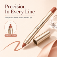 Crayon à lèvres repulpant naturel, marque privée, doré, longue tenue, pour maquillage de fête, idéal pour un usage quotidien et événementiel