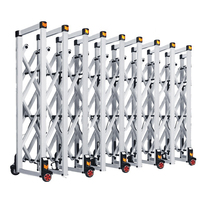 Accordéon de sécurité rétractable en alliage d'aluminium SWS Arabie saoudite Barrière Porte coulissante pliante Clôture et barricade routière de sécurité