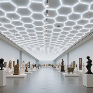 Ac85 ~ 265V Powered <span class=keywords><strong>Led</strong></span> hình lục giác cửa hàng nhôm ánh sáng cho nhà để xe nhà kho khu dân cư vườn chiếu sáng bãi đậu xe nhà để xe đèn - Product Image 6