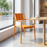 Chaise de jardin moderne, portable, imperméable, en plastique PP, empilable, pour le loisir, la salle à manger, le café