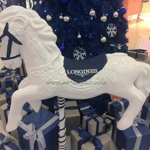 ストアウィンドウビジュアルディスプレイデコレーションディスプレイクラフトカルーセルグラスファイバー馬彫刻カルーセル馬の置物 - Product Image 2