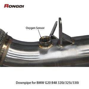 304 Stainless Steels TIG Welding Downpipe for BMW 3 Series 330i G20/G28 B48 2.0T 2018-2020 Brushed Straight Exhaust Pipe - Product Image 3