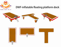 Plateforme flottante antidérapante en drop stitch de 20 cm d'épaisseur avec coussin en EVA, quai gonflable, capacité de 500 kg, 5 à 10 passagers