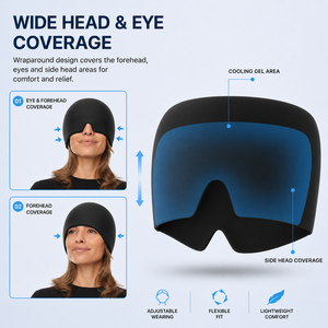 Gorro Flexible con Compresa Fría/Caliente para Alivio de Migrañas y Dolores de <span class=keywords><strong>Cabeza</strong></span> por Tensión, Uso <span class=keywords><strong>en</strong></span> Maternidad, Alivio del <span class=keywords><strong>Dolor</strong></span> por Enfermedad de Movimiento, Envoltura para la <span class=keywords><strong>Cabeza</strong></span> - Product Image 1