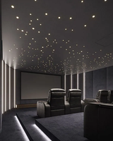 Panneau de plafond acoustique OEM ODM Starry Sky, ignifuge NRC 0.85, taille et couleur personnalisables pour chambre d'hôtel, salon
