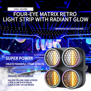 4 mắt <span class=keywords><strong>COB</strong></span> blinder <span class=keywords><strong>LED</strong></span> khán giả ánh sáng đèn sân khấu cho Câu Lạc Bộ sân khấu DJ bên ấm Trắng phát ra DMX kiểm soát - Product Image 5