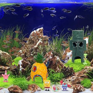 Resina ecológica paisaje <span class=keywords><strong>piña</strong></span> casa cueva acuario tanque ornamento para decoración subacuática - Product Image 6