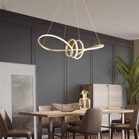 Lustre LED Nordique Moderne, Luminaire Simple et Luxueux pour Bar, Suspension Créative Unique pour Salle à Manger, Nouveau Design Personnalisé