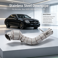 Sistema de Escape con Tubo de Bajada de Acero Inoxidable SS304 para Mercedes-Benz W205 C300 2.0T, Venta al Por Mayor de Fábrica, para Mejorar el Rendimiento y la Potencia (Volante a la Derecha)