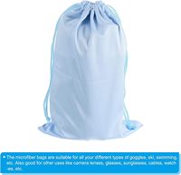 Pochette à lunettes en microfibre avec cordon de serrage, sac de protection souple pour lunettes, étui de rangement pour lunettes