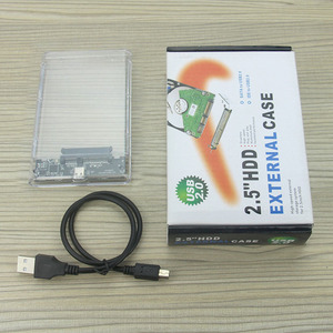 เคสฮาร์ดดิสก์ภายนอกขนาด 2.5 นิ้ว USB 2.0 SATA กล่องพลาสติกใสสำหรับจัดเก็บข้อมูลแล็ปท็อป - Product Image 1