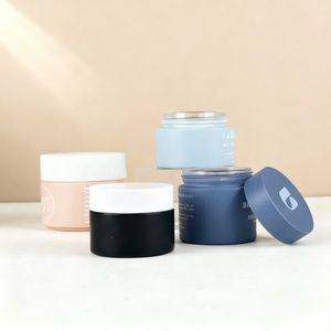 Luxury Customized Skin Care Face Cream Glass Jar 15g 20g 30g 50g 100g Frosted pink Black Silk Screen Body Scrub Cosmetic Jar - Product Image 1