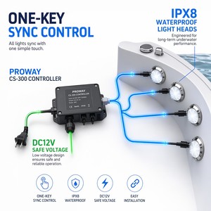 <span class=keywords><strong>Kit</strong></span> d'éclairage LED synchronisé pour spa avec contrôleur |   Système d'éclairage RGB professionnel DC12V pour spas et baignoires - Product Image 4
