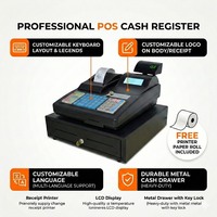 Caisse Enregistreuse Électronique Longfly Ancienne, Système POS Ancien, Machine à Vendre, Terminal de Point de Vente 64 Touches, Écran LCD, Matériel TPV Epos
