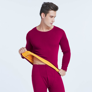 N002 Intimo Termico Invernale Ultra Morbido da Uomo, <span class=keywords><strong>Maglia</strong></span> a Maniche Lunghe con Doppio Strato Foderato in Pile - Product Image 3