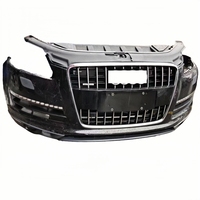 Pare-choc avant Audi Q7 d'occasion avec diffuseur, ensemble de ventilateurs de refroidissement pour remplacement, mise à niveau avec découpes pour phares antibrouillard