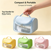 Trousse de Toilette de Voyage Imperméable en PVC, Sac Organisateur Portable Suspendu pour Cosmétiques et Articles de Toilette, Idéal pour la Salle de Bain et les Vacances
