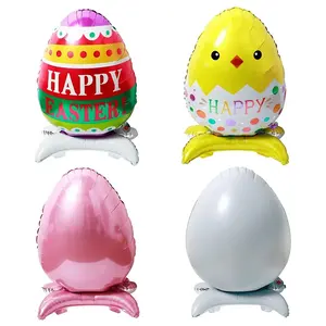 سعيد عيد الفصح الطفل دش احباط البالونات ترحيب ملاك صبي/فتاة مع بيض عيد الفصح عنصر واحد زينة الحزب بالجملة - Product Image 1