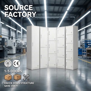 <span class=keywords><strong>Casier</strong></span> de <span class=keywords><strong>rangement</strong></span> métallique robuste pour employés, à <span class=keywords><strong>colonne</strong></span> unique, 4 niveaux, avec serrure à clé, pour salle de douche d'entreprise - Product Image 6