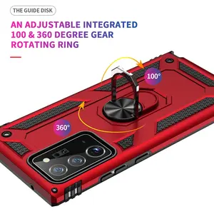 Coque de protection antichoc pour Samsung Galaxy S24 S23 S22 Ultra S21 <span class=keywords><strong>S20</strong></span> <span class=keywords><strong>FE</strong></span> S10 S9 S8 Plus Note 20 10 <span class=keywords><strong>5G</strong></span> avec anneau métallique - Product Image 4