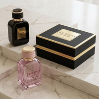 Nouveau produit - Flacon de parfum de luxe noir et rose 50 ml - Flacon de parfum en verre 30 ml avec coffret cadeau carré