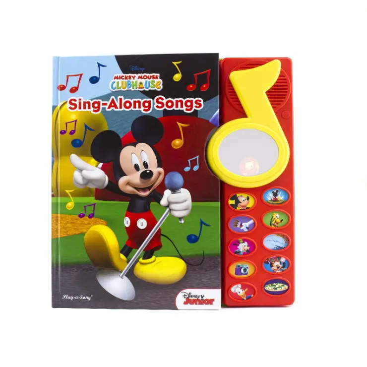 Mickey Mouse Vocale Inglese Audio Storia Scheda Audio di Musica Button Bambini Parlando Libro