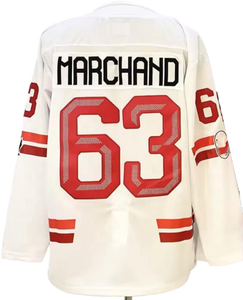 2026 Heren rood zwart wit Canada ijshockeyshirt geborduurd # 97 Connor McDavid # 29 Nathan MacKinnon # 8 Cale Makar - Product Image 5