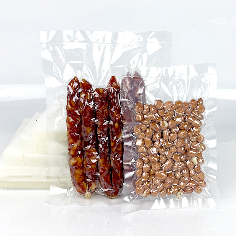 High-Temperature Sterilization 3 Side Seal Vacuum Bags for Food Storage Packaging for Meat Snacks and Tea Heat Sealed Handle