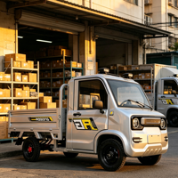 Camionnette électrique 4 roues à benne basculante, moteur 2000W, autonomie 100km, idéale pour le transport de passagers et de marchandises sur de courtes distances - Vente Flash