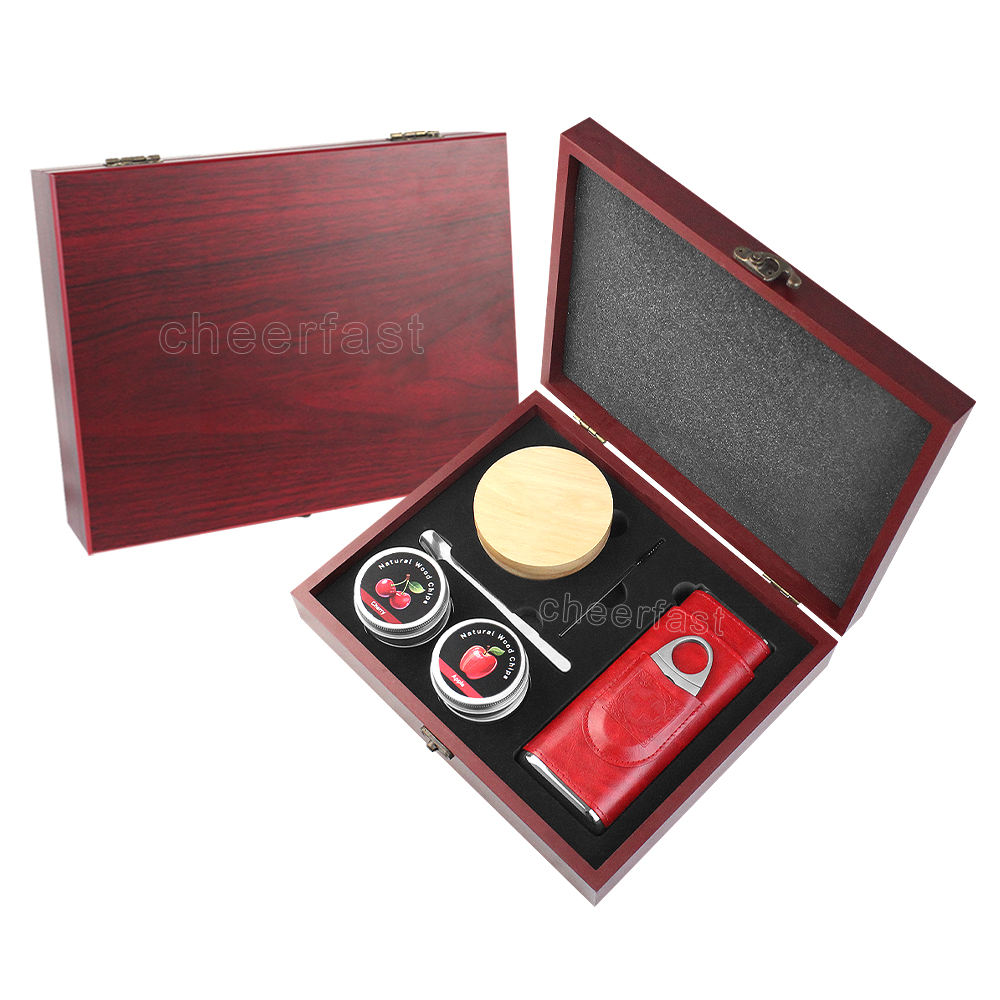 Boîte cadeau en bois MDF rouge