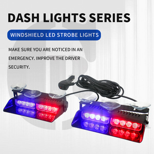 New 12V <b>LED</b> Emergency Strobe <b>Light</b> <b>Bar</b> Universal Windshield Dash Mount Safety Warning Lamp for Car - Product Image 4