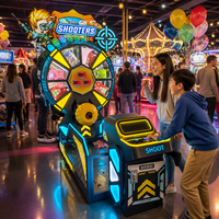 Machine de jeu de tir à billes gonflables à monnayeur avec pistolet laser et grande roue pour les foires et centres commerciaux
