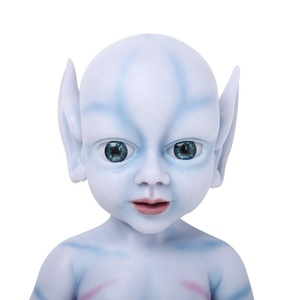 Muñeca Bebé Niña <span class=keywords><strong>de</strong></span> <span class=keywords><strong>Silicona</strong></span> Suave <span class=keywords><strong>de</strong></span> 18 Pulgadas Estilo <span class=keywords><strong>Avatar</strong></span> con Ojos Grandes <span class=keywords><strong>de</strong></span> Aspecto Real, Regalo Especial <span class=keywords><strong>de</strong></span> Navidad para Niños - Product Image 1