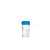 Tube à centrifuger à fond conique autoportant à capuchon bleu clair stérilisé de 50 mL PP; 25 pièces/paquet; avec échelle; 95kp; pas d'ADN, d'ARN