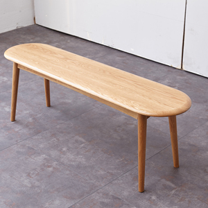 Banco de Madera de Roble Macizo de Estilo Nórdico para Comedor, Sala de Estar, Dormitorio, Pizzerías y Restaurantes de Comida Rápida - Product Image 4