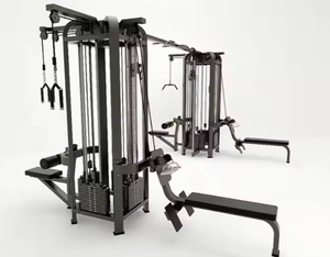 Équipement <span class=keywords><strong>de</strong></span> gymnastique <span class=keywords><strong>Machine</strong></span> en acier à broche <span class=keywords><strong>pour</strong></span> l'entraînement des jambes, du <span class=keywords><strong>dos</strong></span>, <span class=keywords><strong>de</strong></span> la poitrine et des bras <span class=keywords><strong>pour</strong></span> l'exercice <span class=keywords><strong>de</strong></span> <span class=keywords><strong>musculation</strong></span> Multi-Jungle 8P - Product Image 1