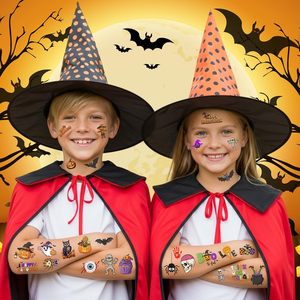 Festa di Halloween favorisce tatuaggi temporanei scheletro pipistrello decorazioni Festive accessori adesivi - Product Image 5