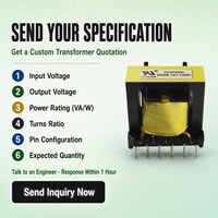 Transformateur de puissance abaisseur à noyau de ferrite haute fréquence ER28 personnalisé pour PCB, 220V 230V 24V 12V