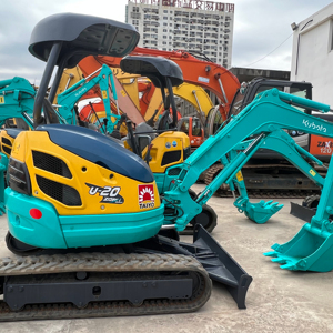 Excavadoras pequeñas usadas de excelente rendimiento U20 2 toneladas de peso operativo con componentes de motor central a la venta - Product Image 1