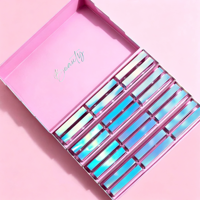 Boîte de rangement pour faux cils en vison synthétique de qualité supérieure, boîte à tiroirs en papier rose, kit de beauté pour cils, emballage en gros, boîte à cils en acrylique