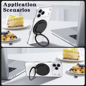 360 °   Supporto Magnetico Girevole per Telefono, Anello Universale da Scrivania per iPhone 18 Pro Max, Impugnatura in Metallo - Product Image 4