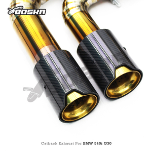 Tuyaux d'échappement en titane de performance OEM pour BMW 530/540/540i G30/G38 2.0T/3.0T B48 2017-2023, système d'échappement de course, silencieux - Product Image 5
