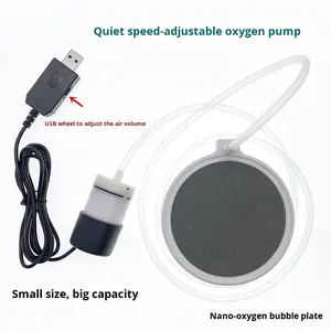 가정용 및 실외 사용을 위한 USB 플라스틱 5W 친환경 초저소음 소형 휴대용 어항 산소 펌프 전원 은행 호환 - Product Image 5